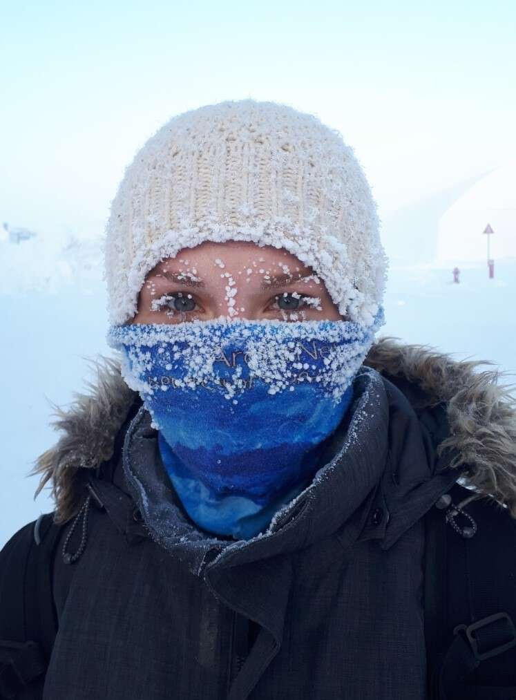 Forsker med frost i ansiktet